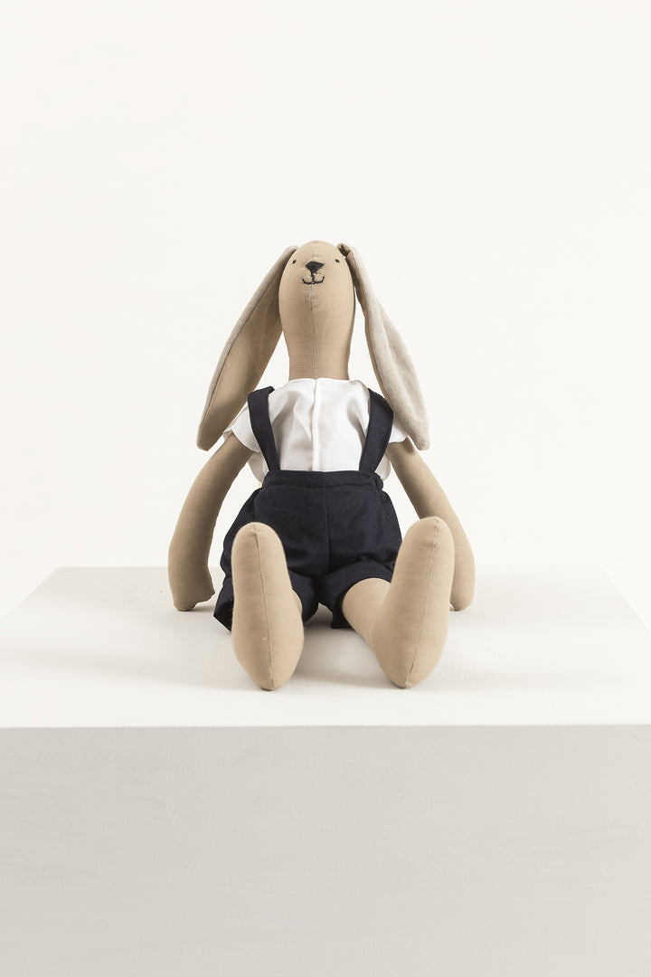 Hand Matters. Blue Handmade cloth bunny