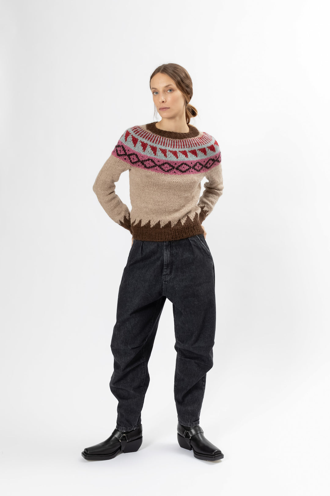 Mila Andean Llama Sweater