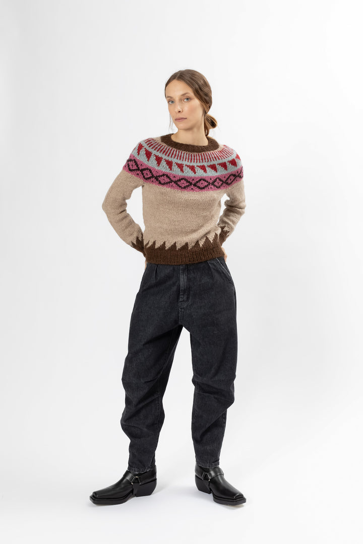 Mila Andean Llama Sweater