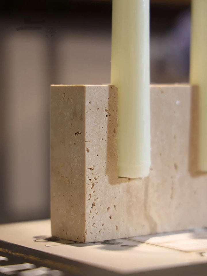 Emerald Marble Candlestick Holder