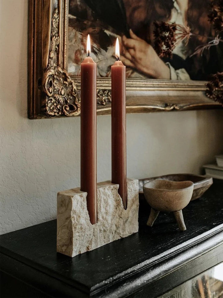 Emerald Marble Candlestick Holder