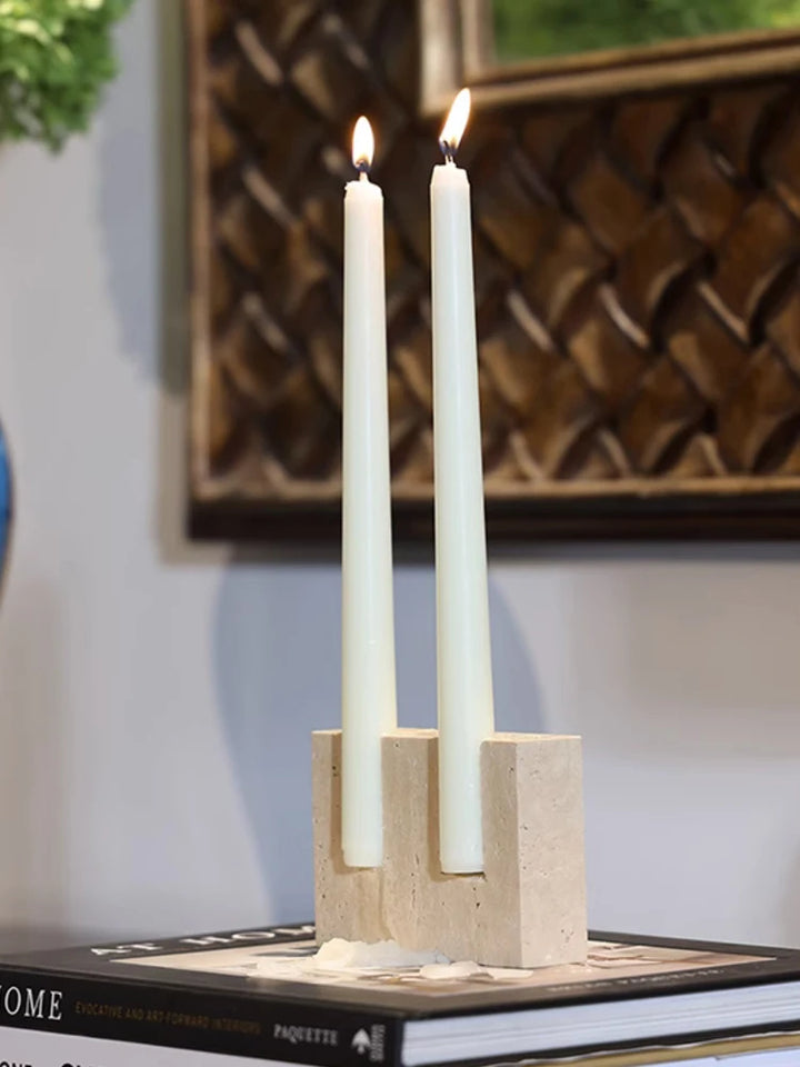 Emerald Marble Candlestick Holder