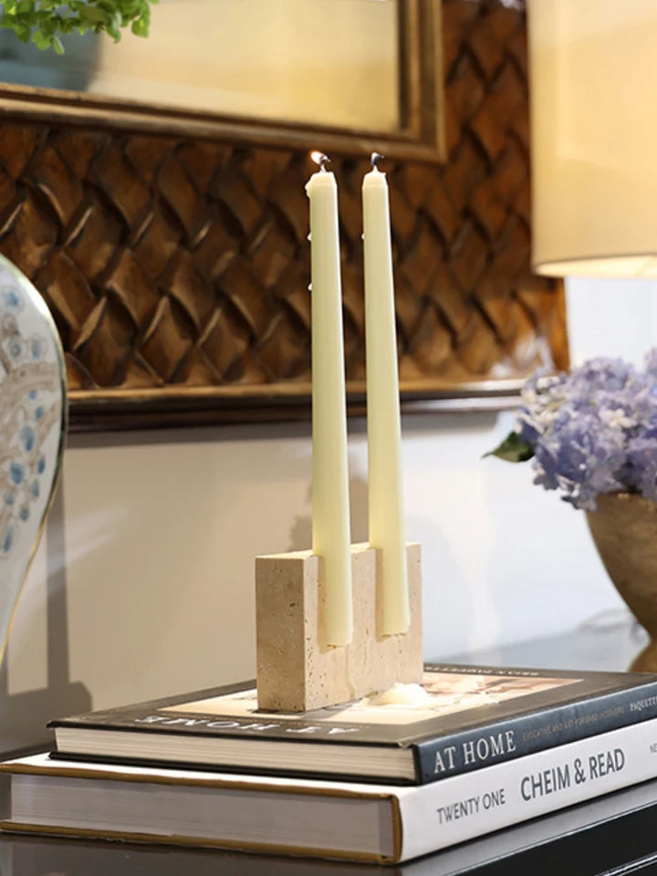 Emerald Marble Candlestick Holder