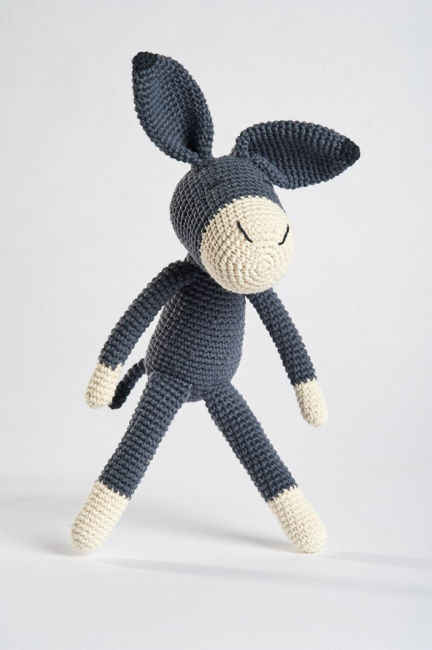 Hand Matters. Grey Crochet Donkey