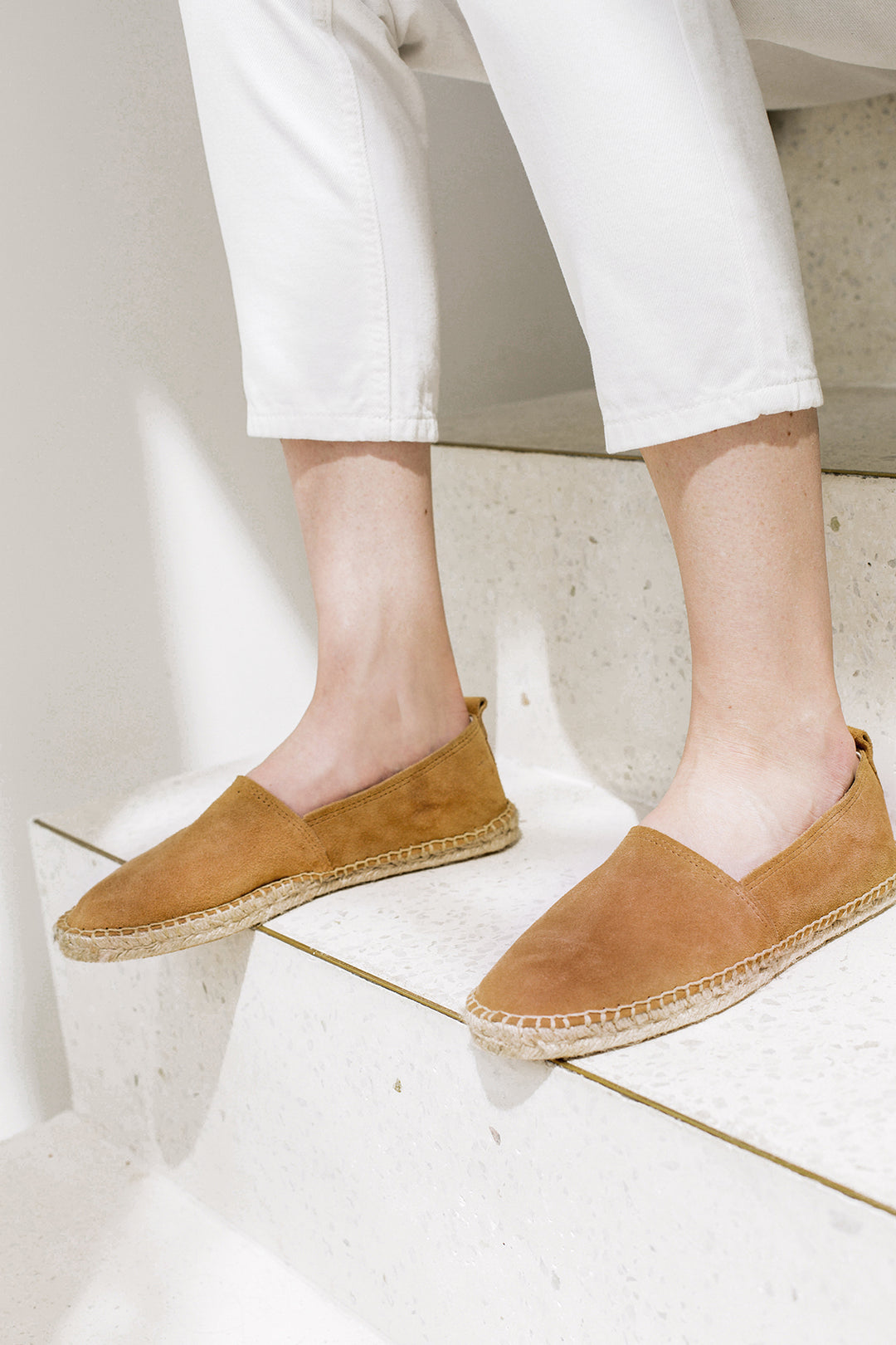 Hand Matters. Caramel Suede Espadrilles
