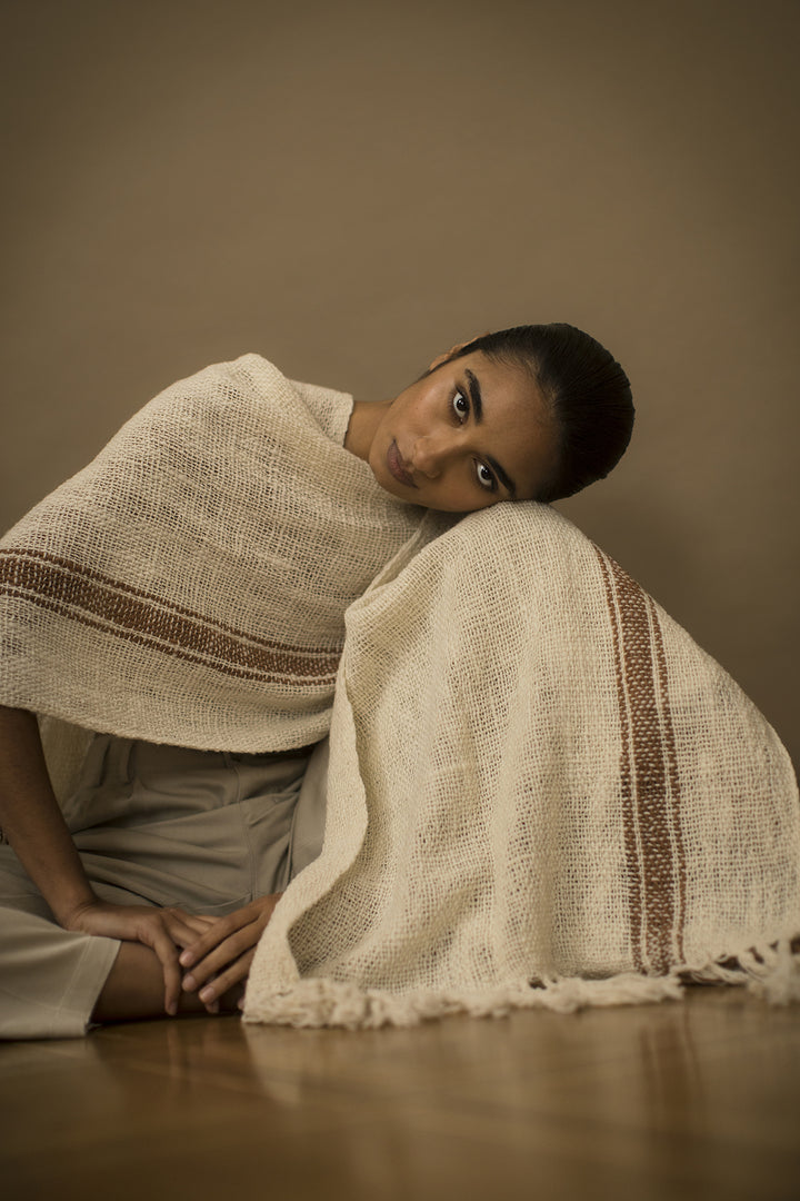 Hand Matters. Hand-spun, hand-dyed and handwoven llama ruana