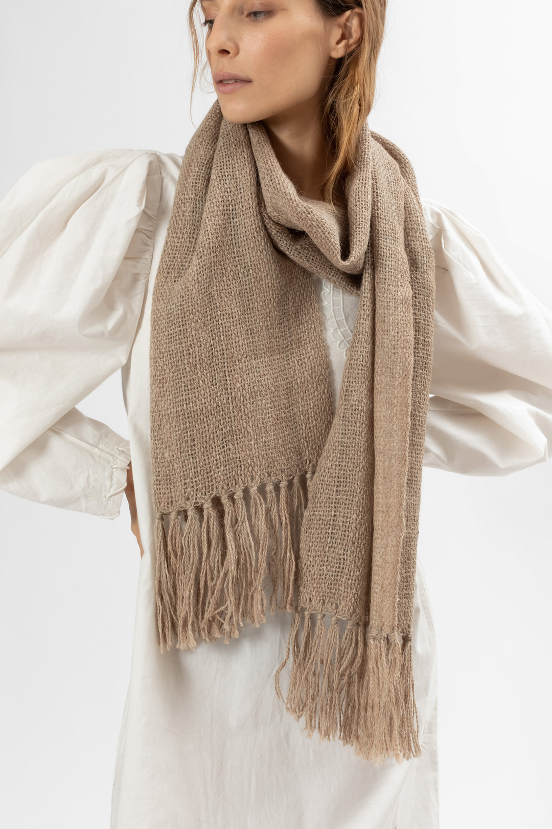 Hand Matters. llama wool shawl