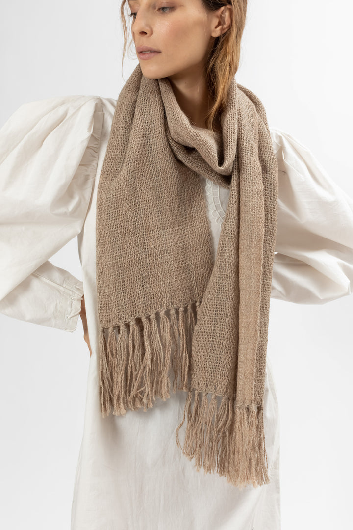 Hand Matters. llama wool shawl